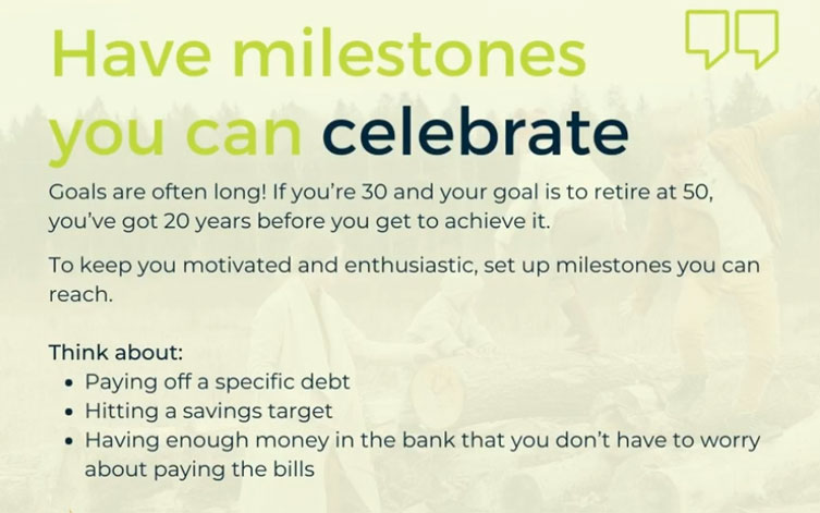 JANUARY TIPS – Have Milestones You Can Celebrate