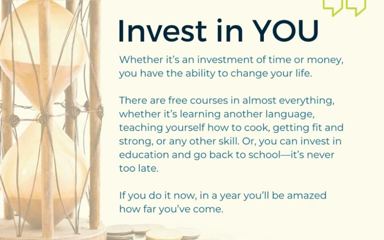 JANUARY TIPS – Invest in You